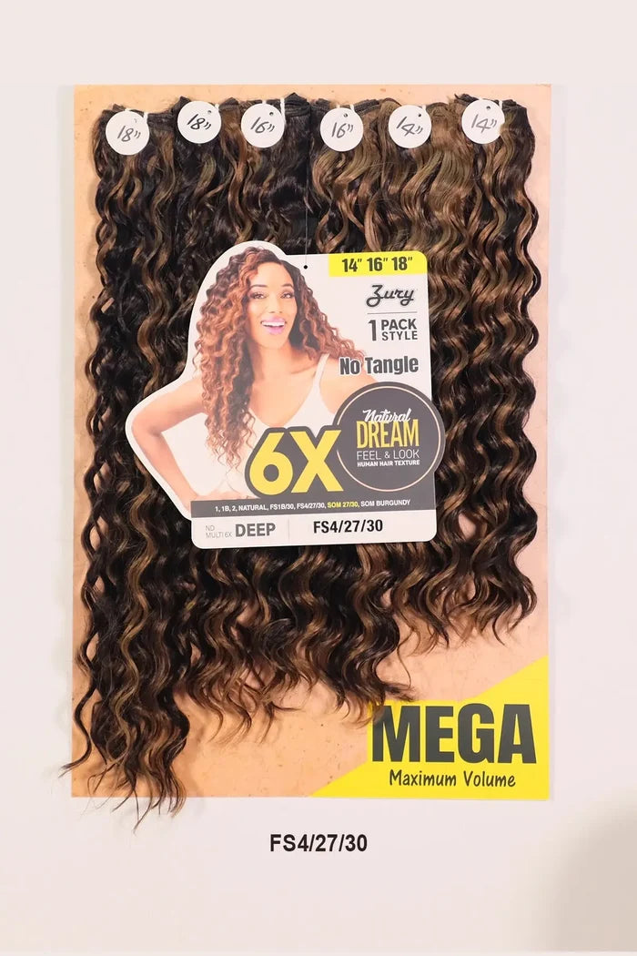 ZURY NATURAL DREAM HAIR WEAVE 6X - DEEP 101214