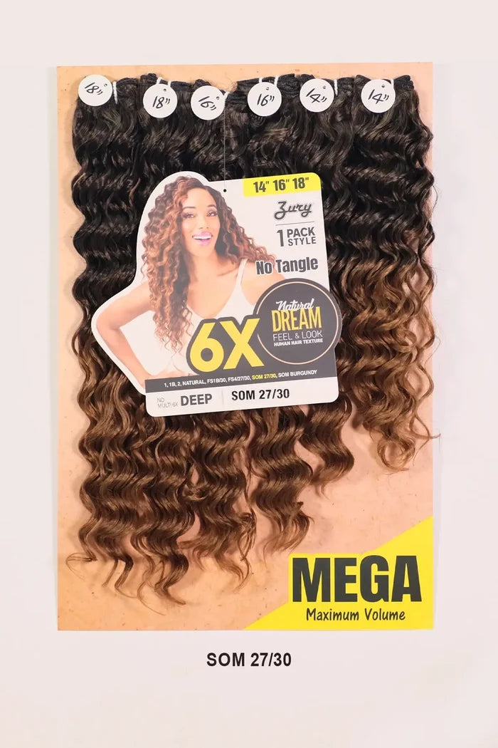 ZURY NATURAL DREAM HAIR WEAVE 6X - DEEP 101214