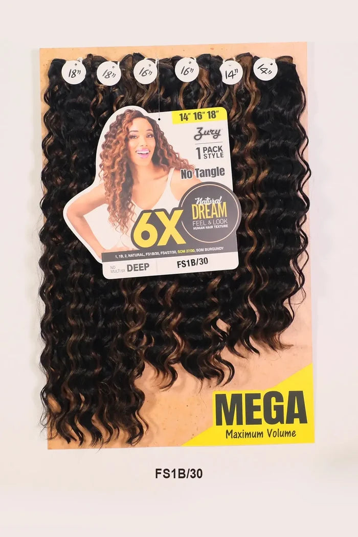 ZURY NATURAL DREAM HAIR WEAVE 6X - DEEP 141618